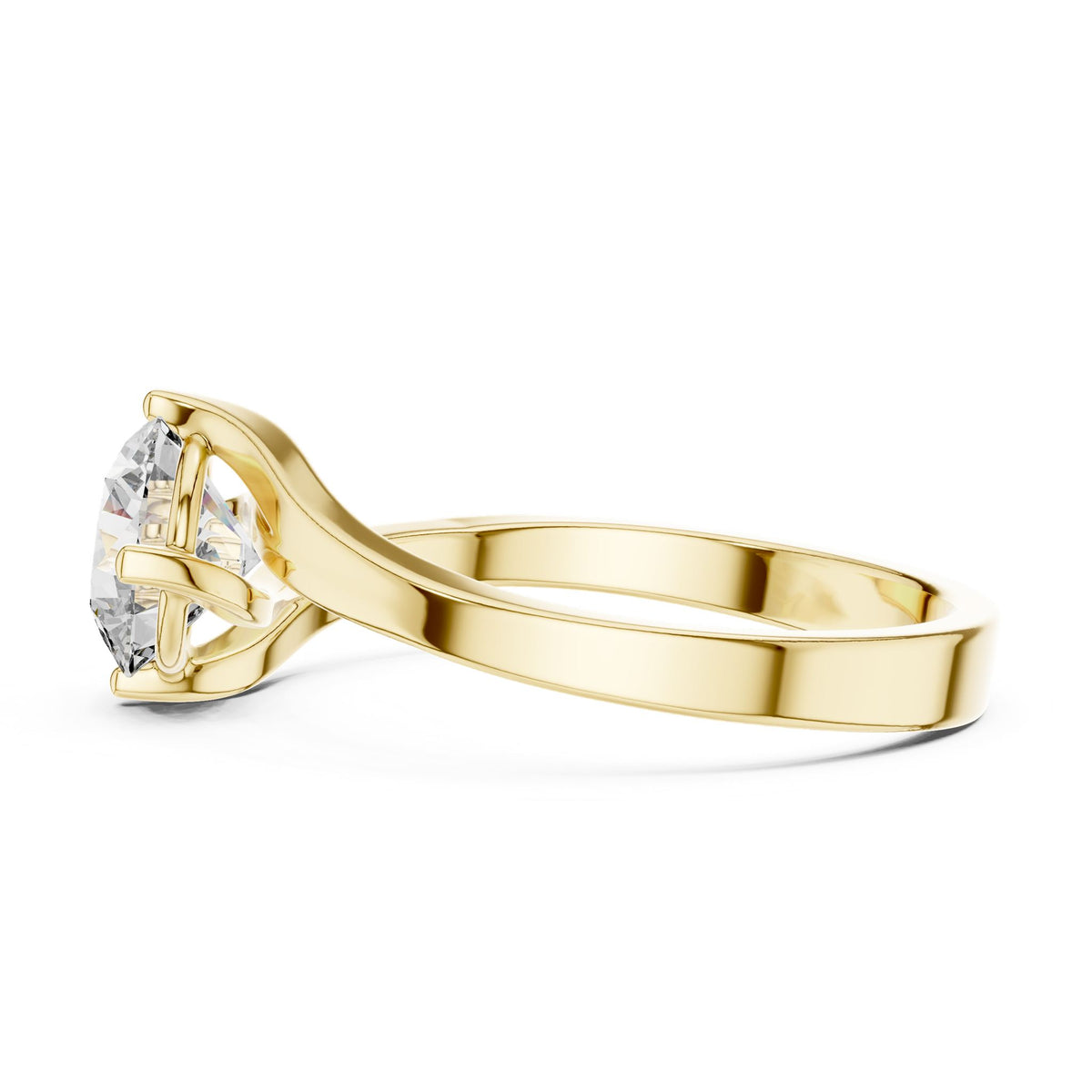 Round Solitaire Lab Grown Diamond Engagement Ring
