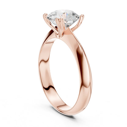 Round Solitaire Lab Grown Diamond Engagement Ring