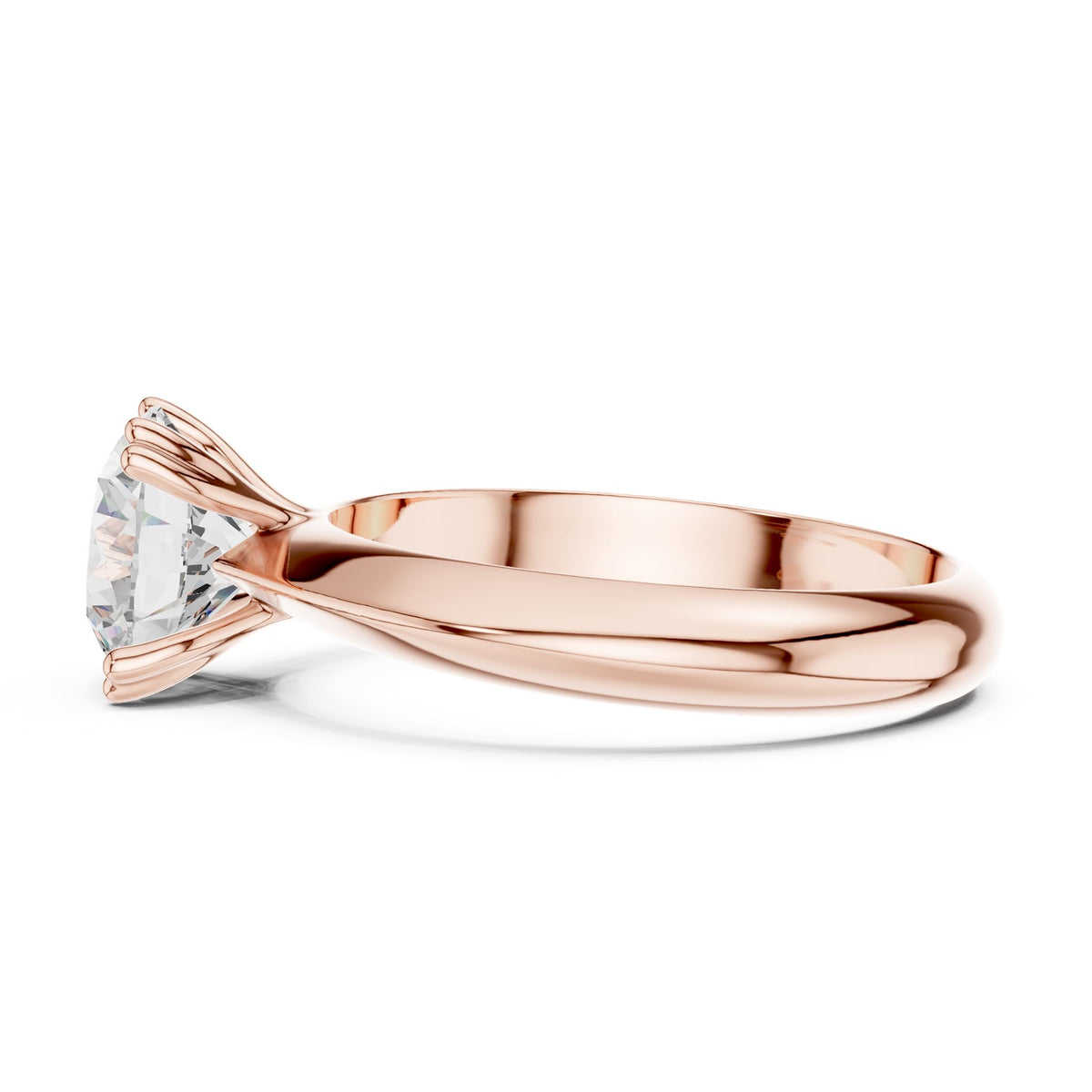 Round Solitaire Lab Grown Diamond Engagement Ring