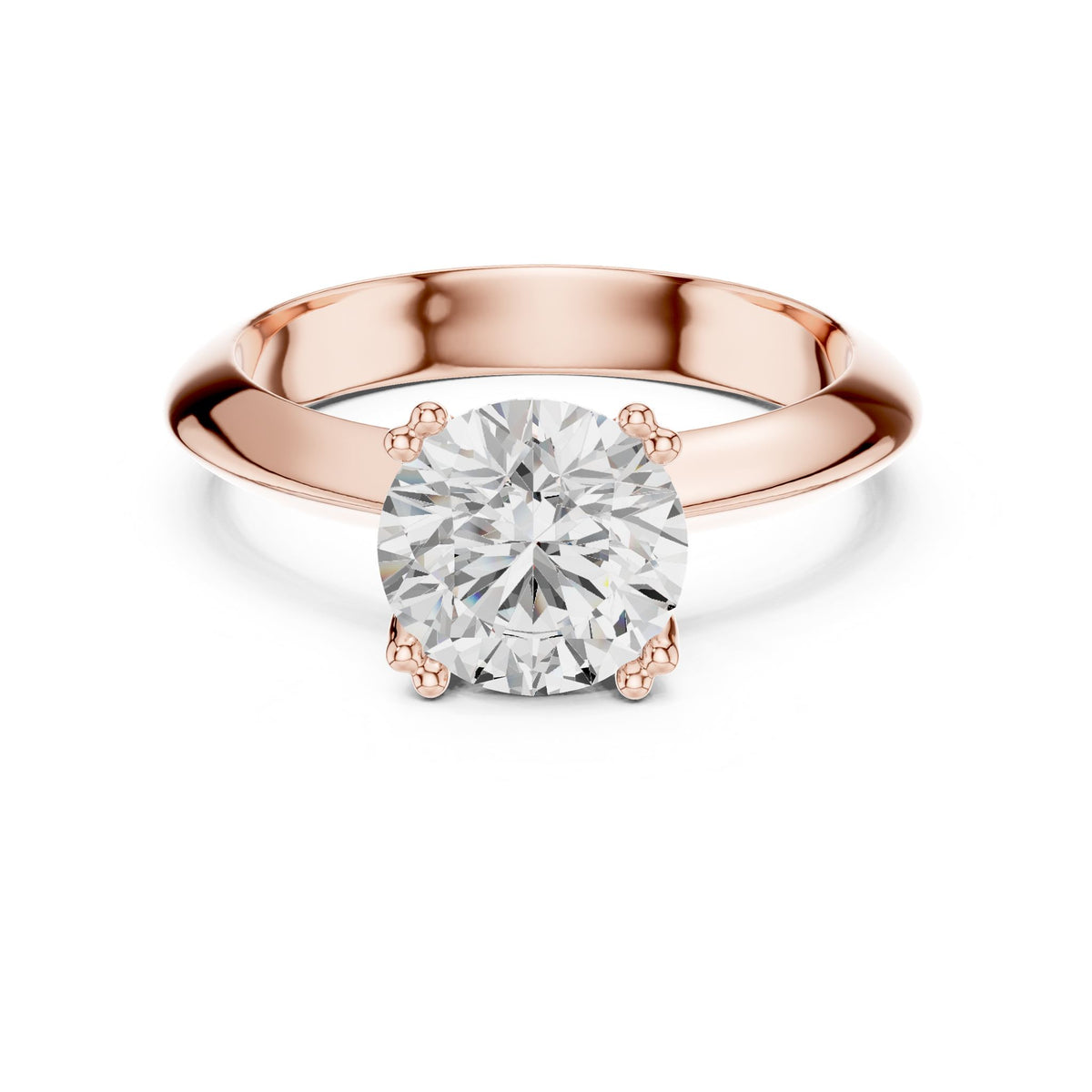 Round Solitaire Lab Grown Diamond Engagement Ring