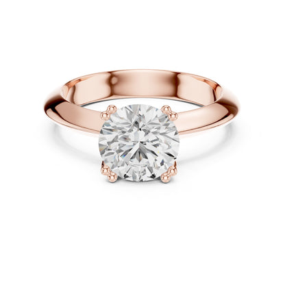 Round Solitaire Lab Grown Diamond Engagement Ring