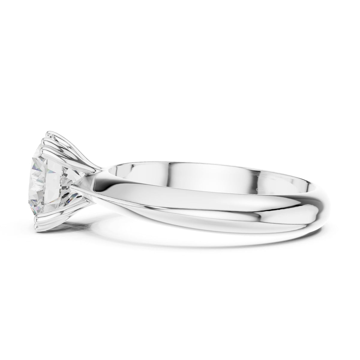 Round Solitaire Lab Grown Diamond Engagement Ring