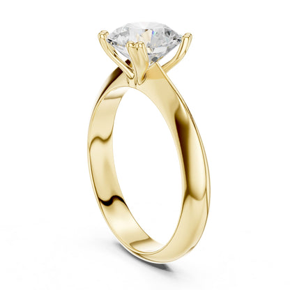 Round Solitaire Lab Grown Diamond Engagement Ring