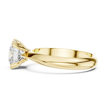 Round Solitaire Lab Grown Diamond Engagement Ring