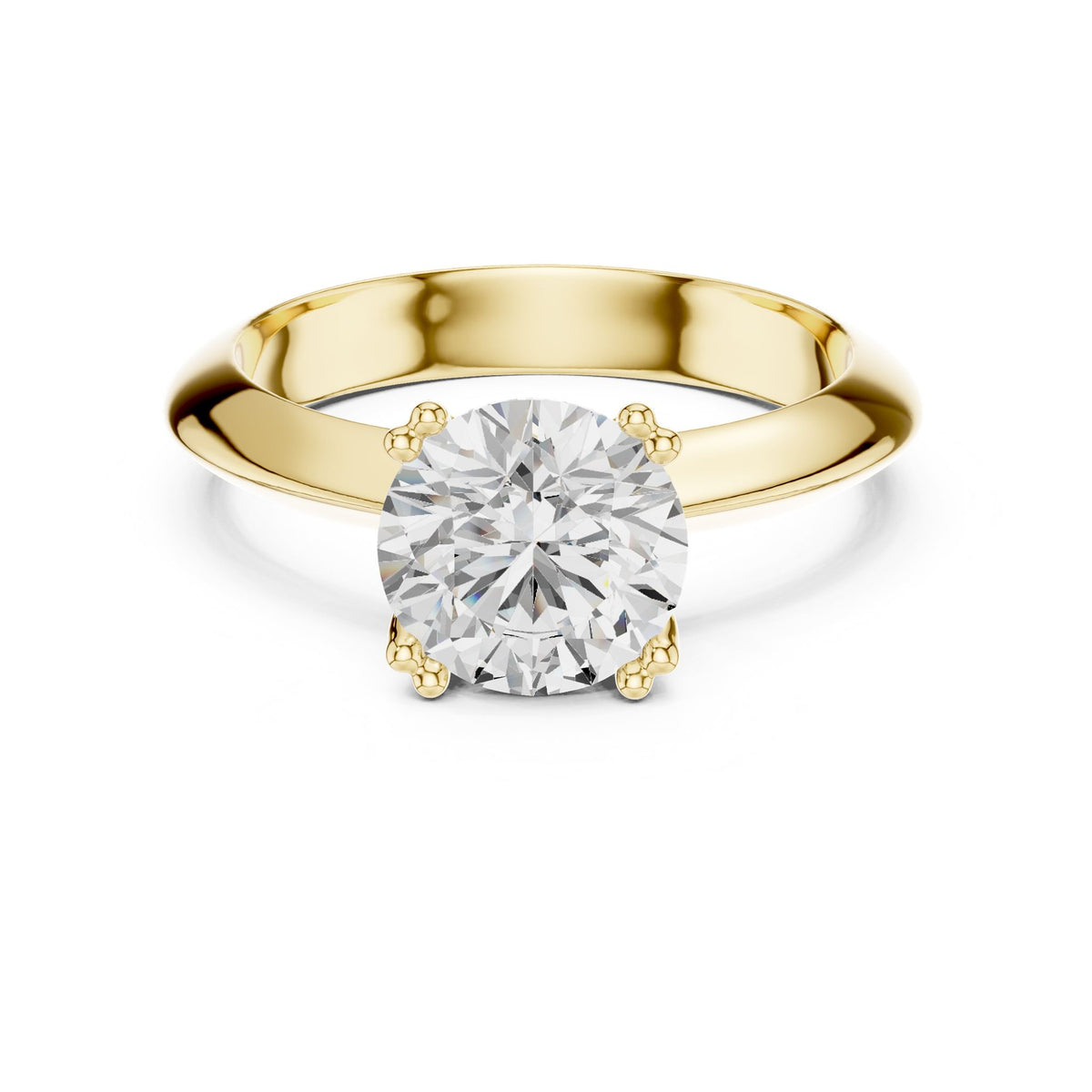 Round Solitaire Lab Grown Diamond Engagement Ring
