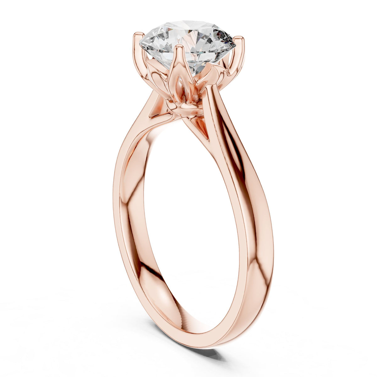 Round Solitaire Lab Grown Diamond Engagement Ring