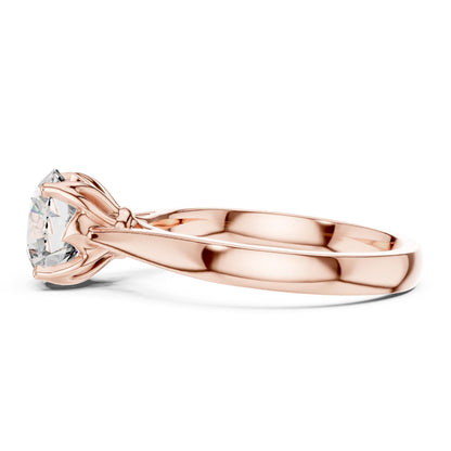 Round Solitaire Lab Grown Diamond Engagement Ring