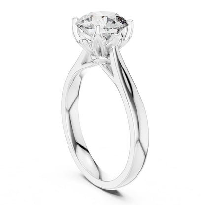 Round Solitaire Lab Grown Diamond Engagement Ring