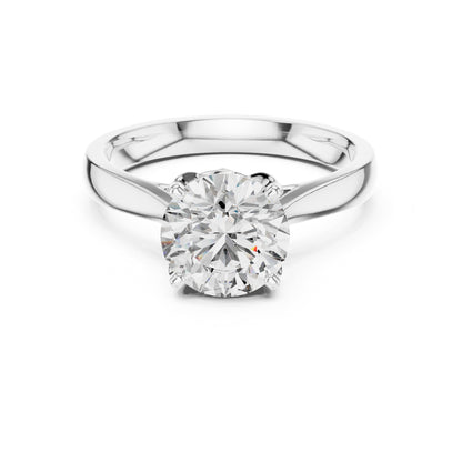 Round Solitaire Lab Grown Diamond Engagement Ring