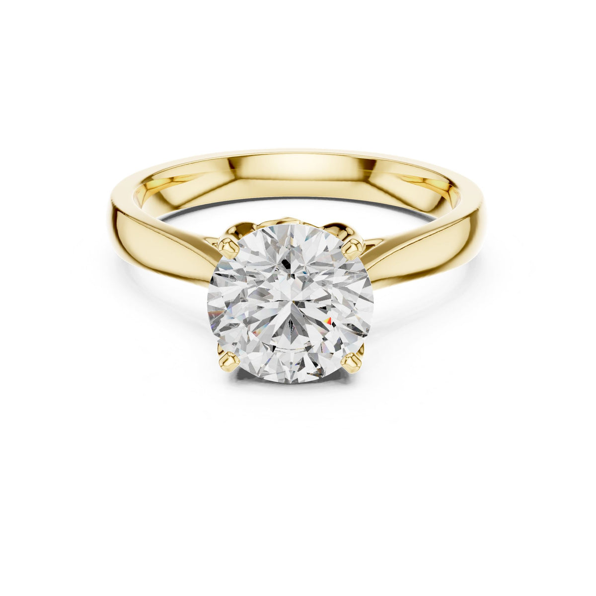 Round Solitaire Lab Grown Diamond Engagement Ring