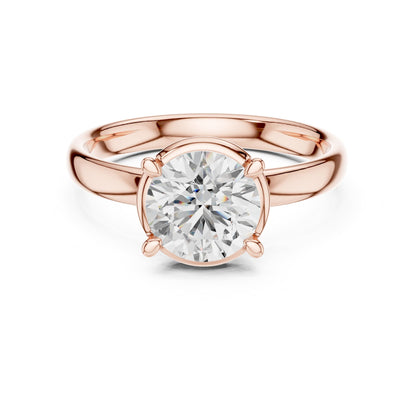Round Solitaire Lab Grown Diamond Engagement Ring
