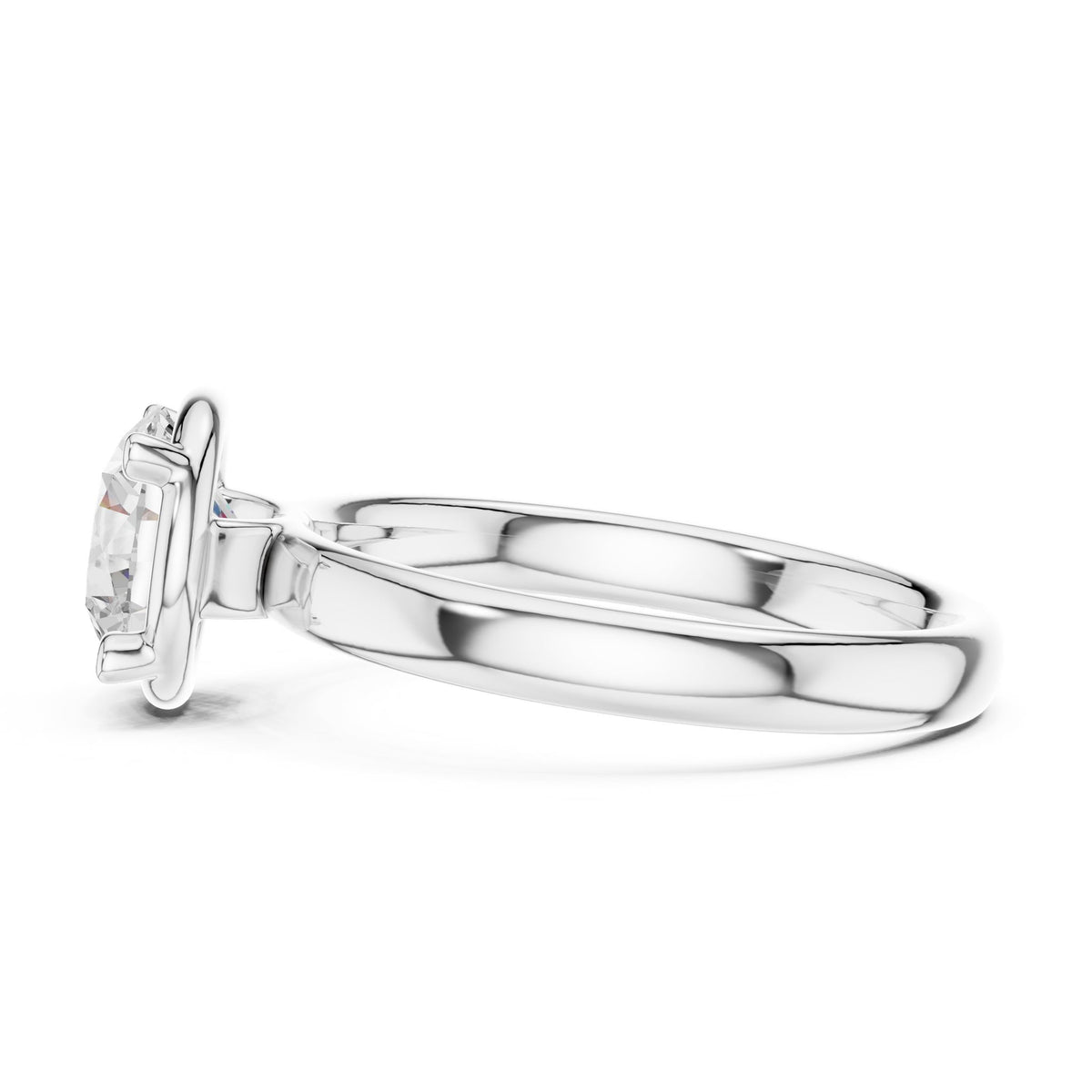 Round Solitaire Lab Grown Diamond Engagement Ring