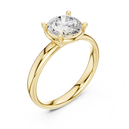 Round Solitaire Lab Grown Diamond Engagement Ring