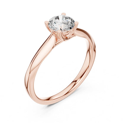 Round Solitaire Lab Grown Diamond Engagement Ring