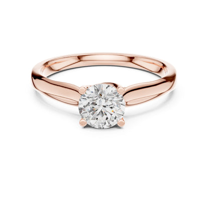 Round Solitaire Lab Grown Diamond Engagement Ring