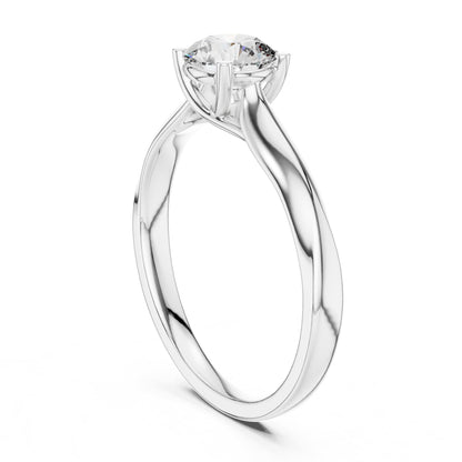Round Solitaire Lab Grown Diamond Engagement Ring