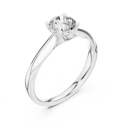 Round Solitaire Lab Grown Diamond Engagement Ring