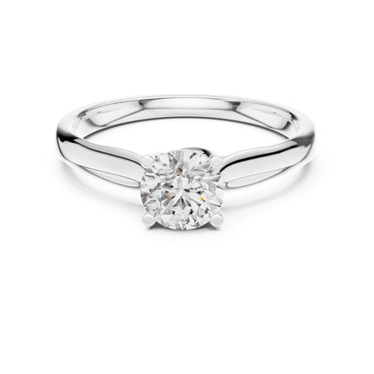 Round Solitaire Lab Grown Diamond Engagement Ring