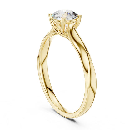 Round Solitaire Lab Grown Diamond Engagement Ring