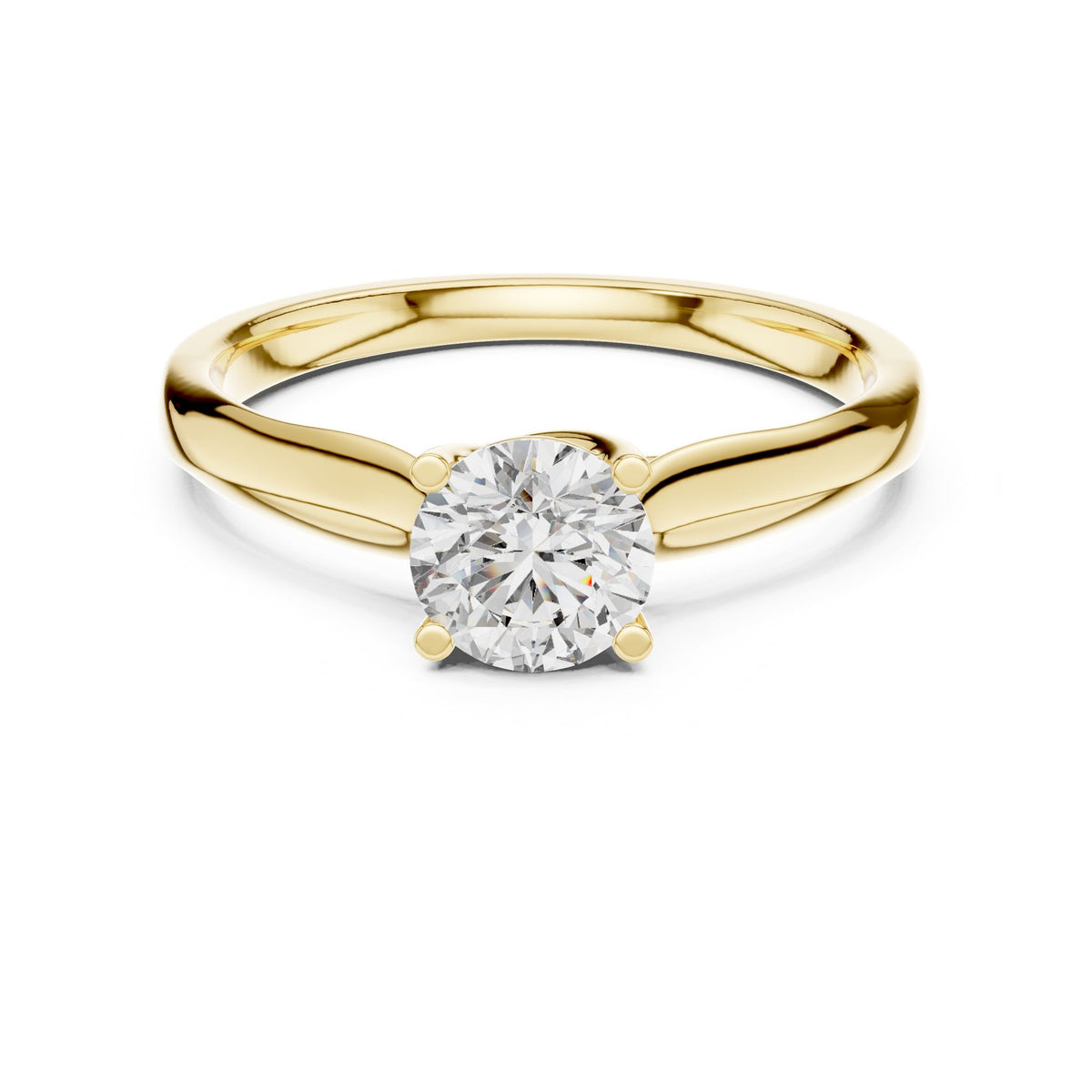 Round Solitaire Lab Grown Diamond Engagement Ring