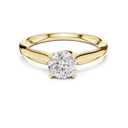 Round Solitaire Lab Grown Diamond Engagement Ring