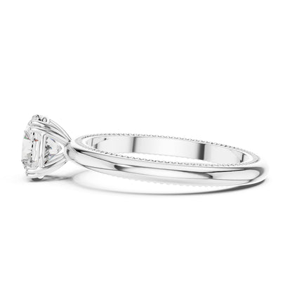 Round Solitaire Lab Grown Diamond Engagement Ring