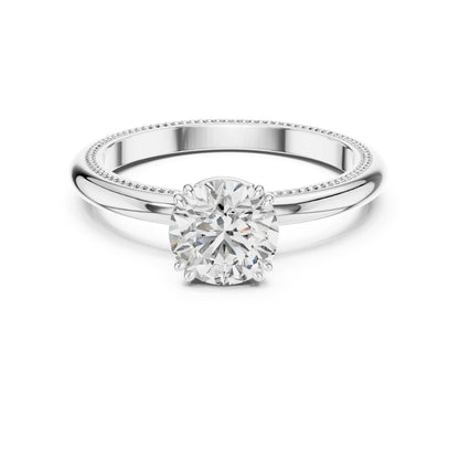 Round Solitaire Lab Grown Diamond Engagement Ring