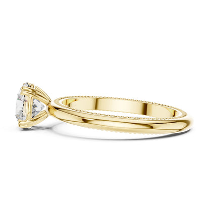 Round Solitaire Lab Grown Diamond Engagement Ring