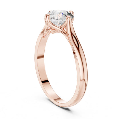 Round Solitaire Lab Grown Diamond Engagement Ring