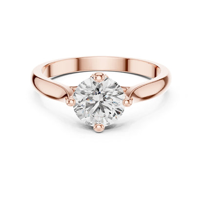 Round Solitaire Lab Grown Diamond Engagement Ring