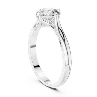 Round Solitaire Lab Grown Diamond Engagement Ring