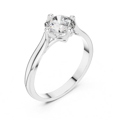Round Solitaire Lab Grown Diamond Engagement Ring