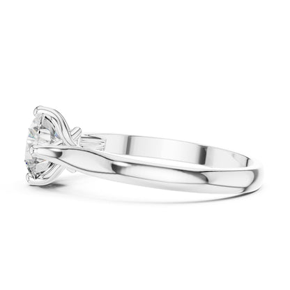 Round Solitaire Lab Grown Diamond Engagement Ring