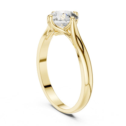 Round Solitaire Lab Grown Diamond Engagement Ring