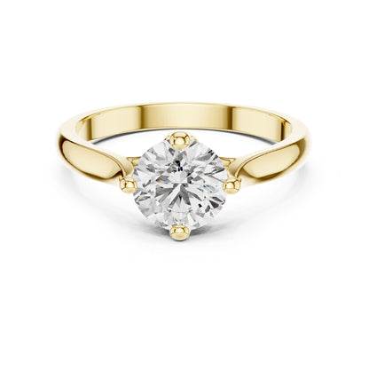 Round Solitaire Lab Grown Diamond Engagement Ring
