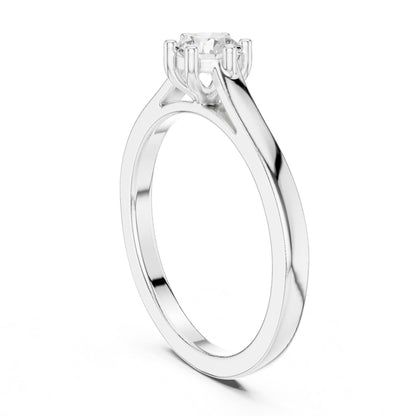 Round Solitaire Lab Grown Diamond Engagement Ring
