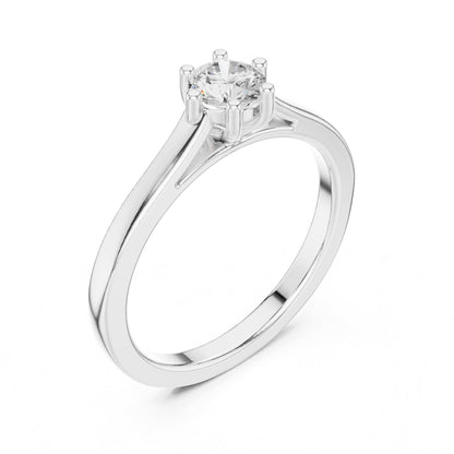 Round Solitaire Lab Grown Diamond Engagement Ring