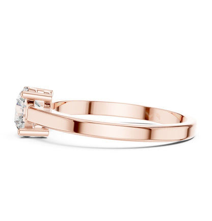 Round Solitaire Lab Grown Diamond Engagement Ring
