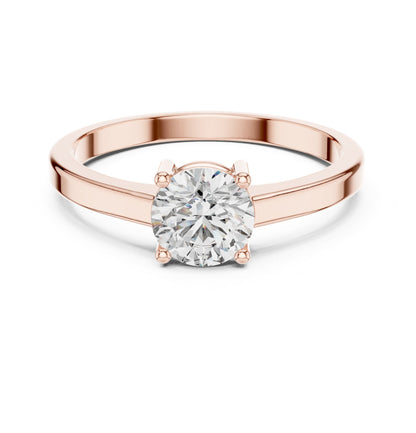 Round Solitaire Lab Grown Diamond Engagement Ring