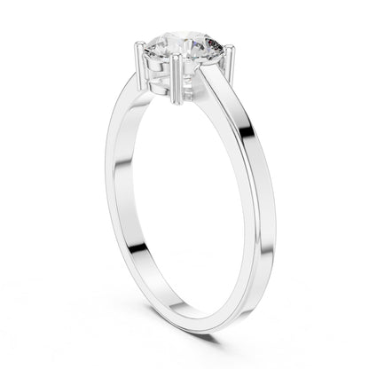 Round Solitaire Lab Grown Diamond Engagement Ring
