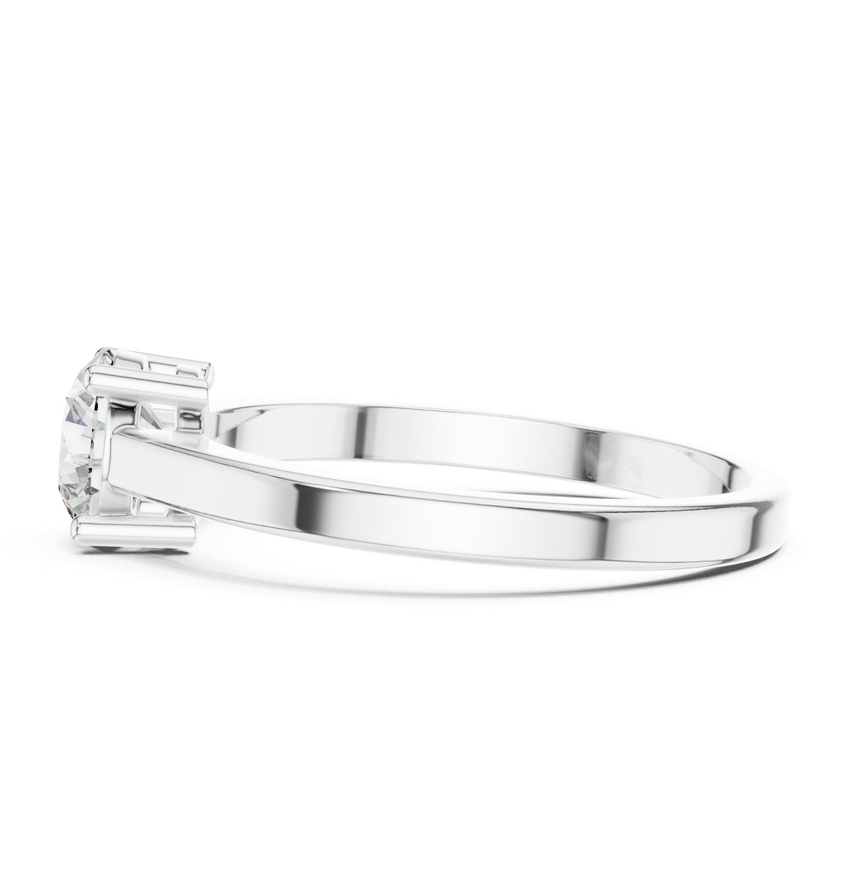 Round Solitaire Lab Grown Diamond Engagement Ring