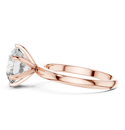 Round Solitaire Lab Grown Diamond Engagement Ring