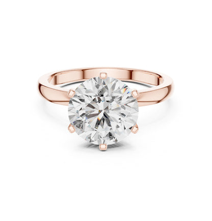 Round Solitaire Lab Grown Diamond Engagement Ring