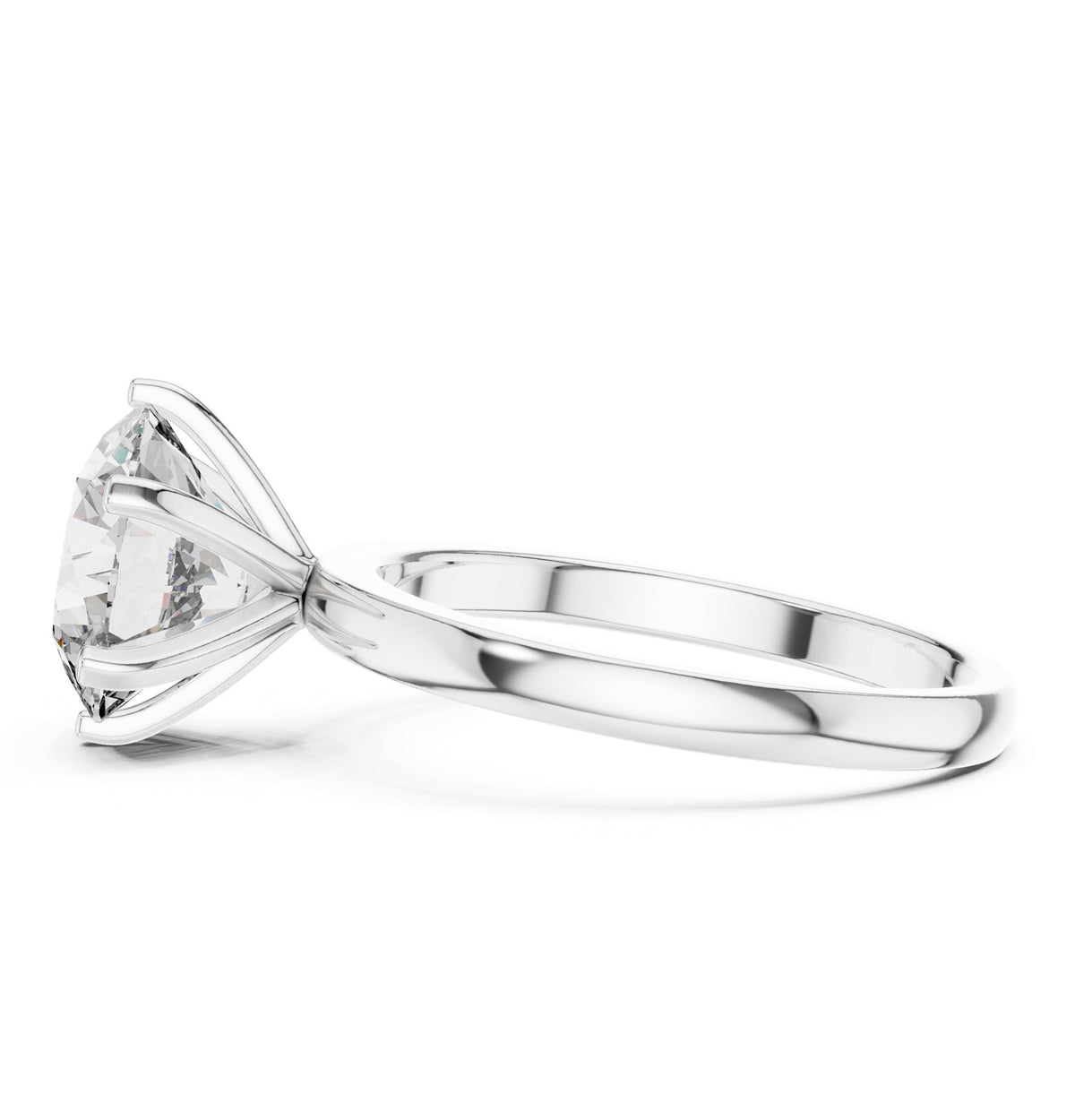 Round Solitaire Lab Grown Diamond Engagement Ring