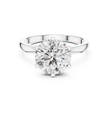 Round Solitaire Lab Grown Diamond Engagement Ring