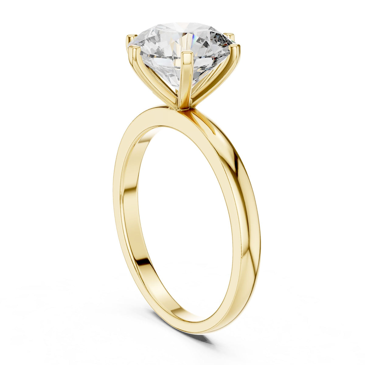 Round Solitaire Lab Grown Diamond Engagement Ring