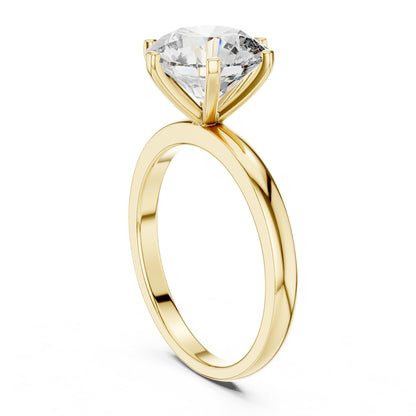 Round Solitaire Lab Grown Diamond Engagement Ring