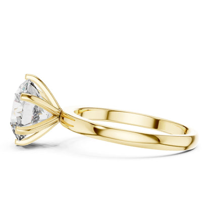 Round Solitaire Lab Grown Diamond Engagement Ring