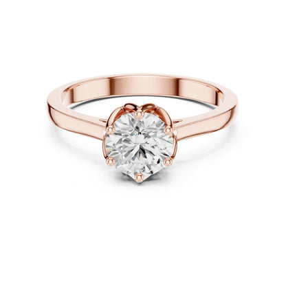 Round Solitaire Lab Grown Diamond Engagement Ring