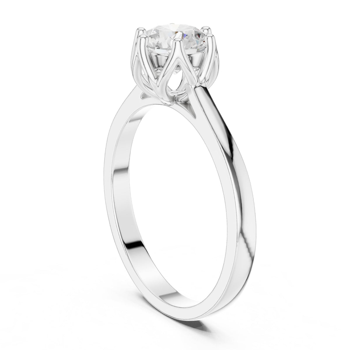 Round Solitaire Lab Grown Diamond Engagement Ring